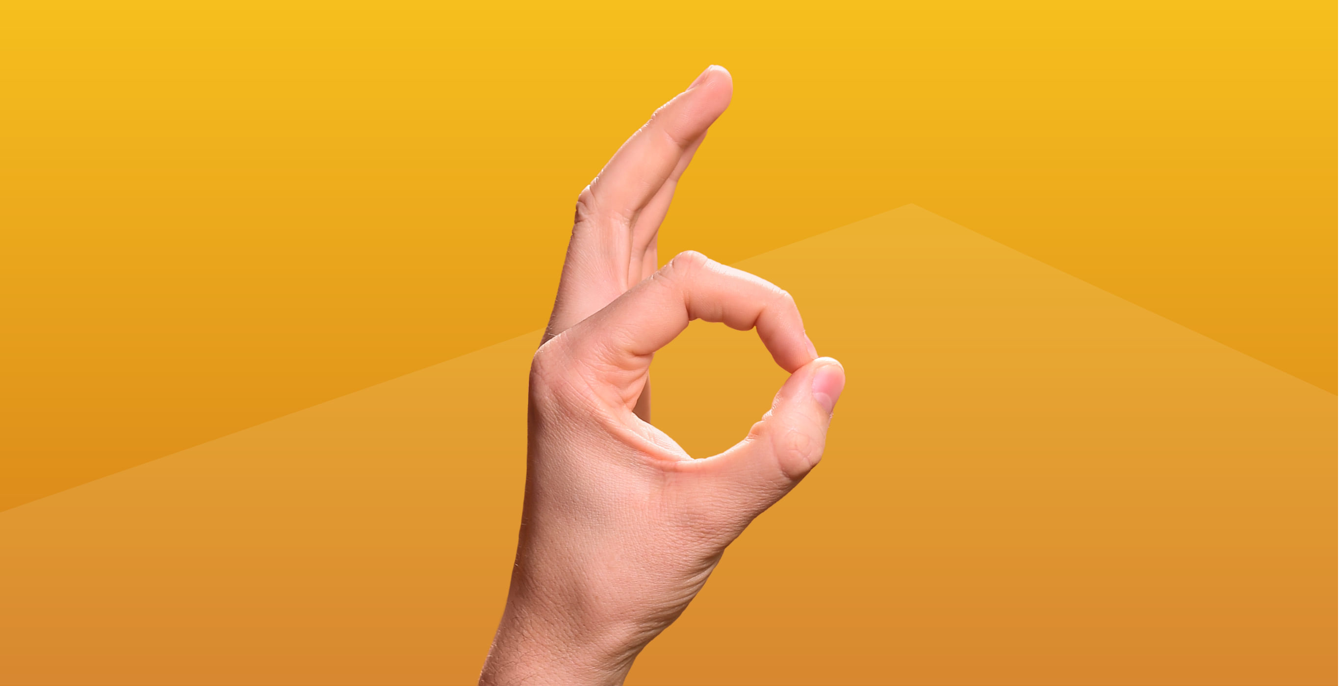 Eine Hand formt eine Sechs mit Daumen und Zeigefinger, entwickeltes Key Visual für die Patient-Awareness-Kampagne von der Healthcare Werbeagentur mcs